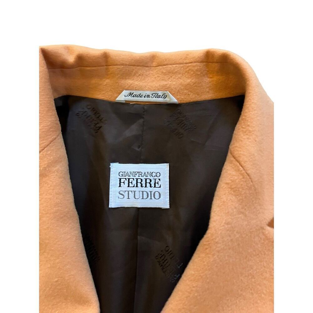 Vintage Gianfranco Ferre Wool/silk Orange Blazer Jacket Sz 42 - Picture 6 of 11